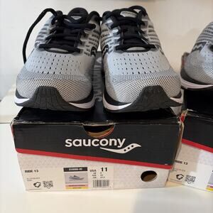 New Saucony Ride 13 Alloy Black Running Shoes Womens Sz 11W